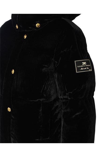 Giubbino Elisabetta Franchi donna PI82D56110 Nero velluto collo alto ELISABETTA FRANCHI | Giubbino | PI82D56110